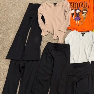 Bundle set of pants+3 tops